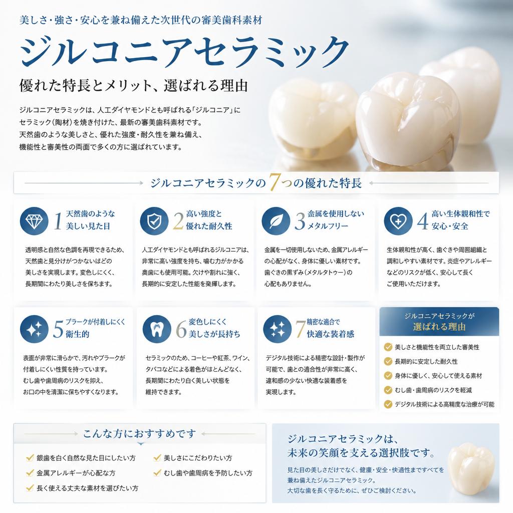 2. ジルコニアセラミックの特長