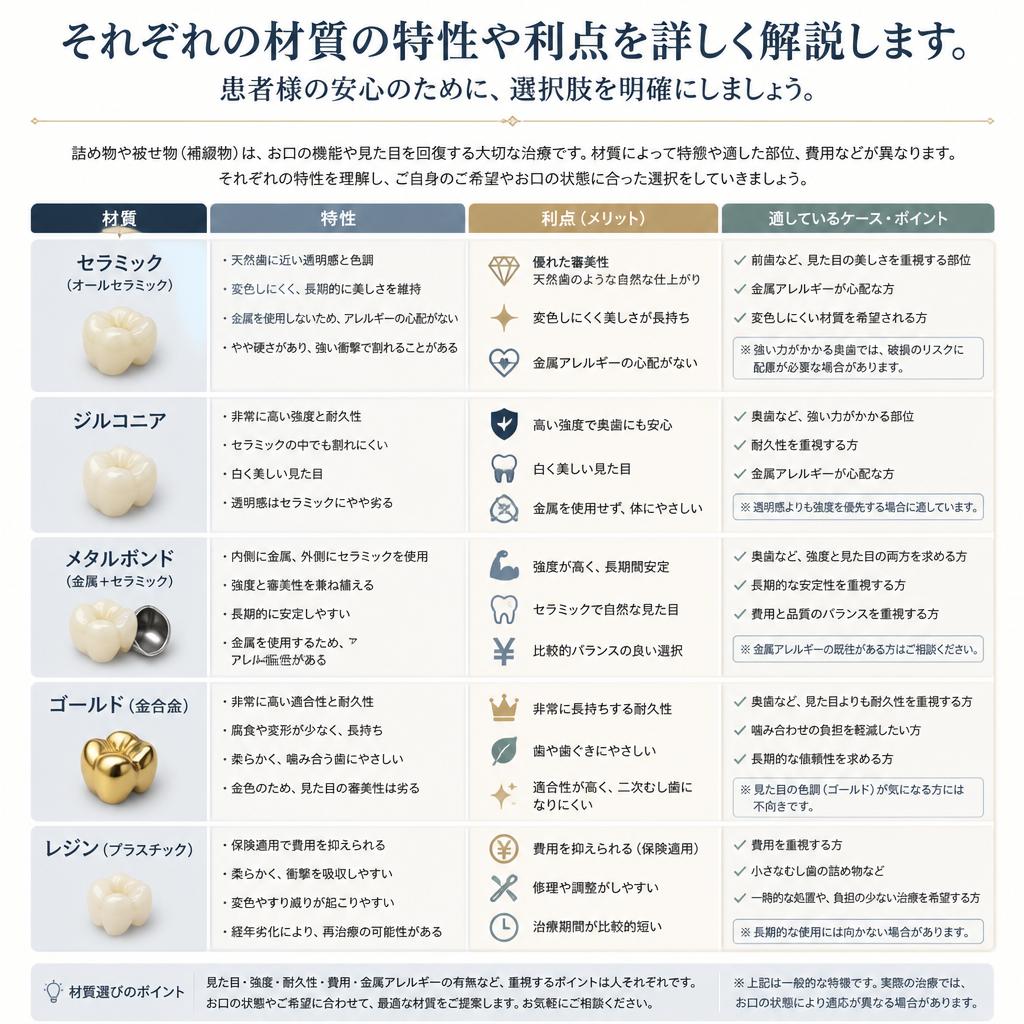 セラミックとジルコニアの違い