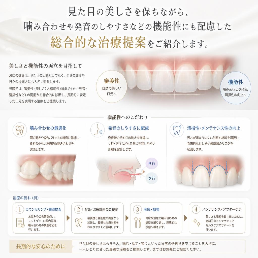 審美治療で美しさと機能性を両立