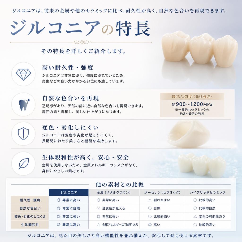 なぜジルコニアが選ばれるのか？