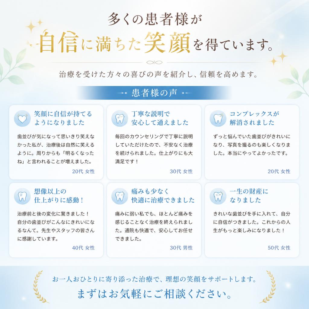 実績と患者様の声