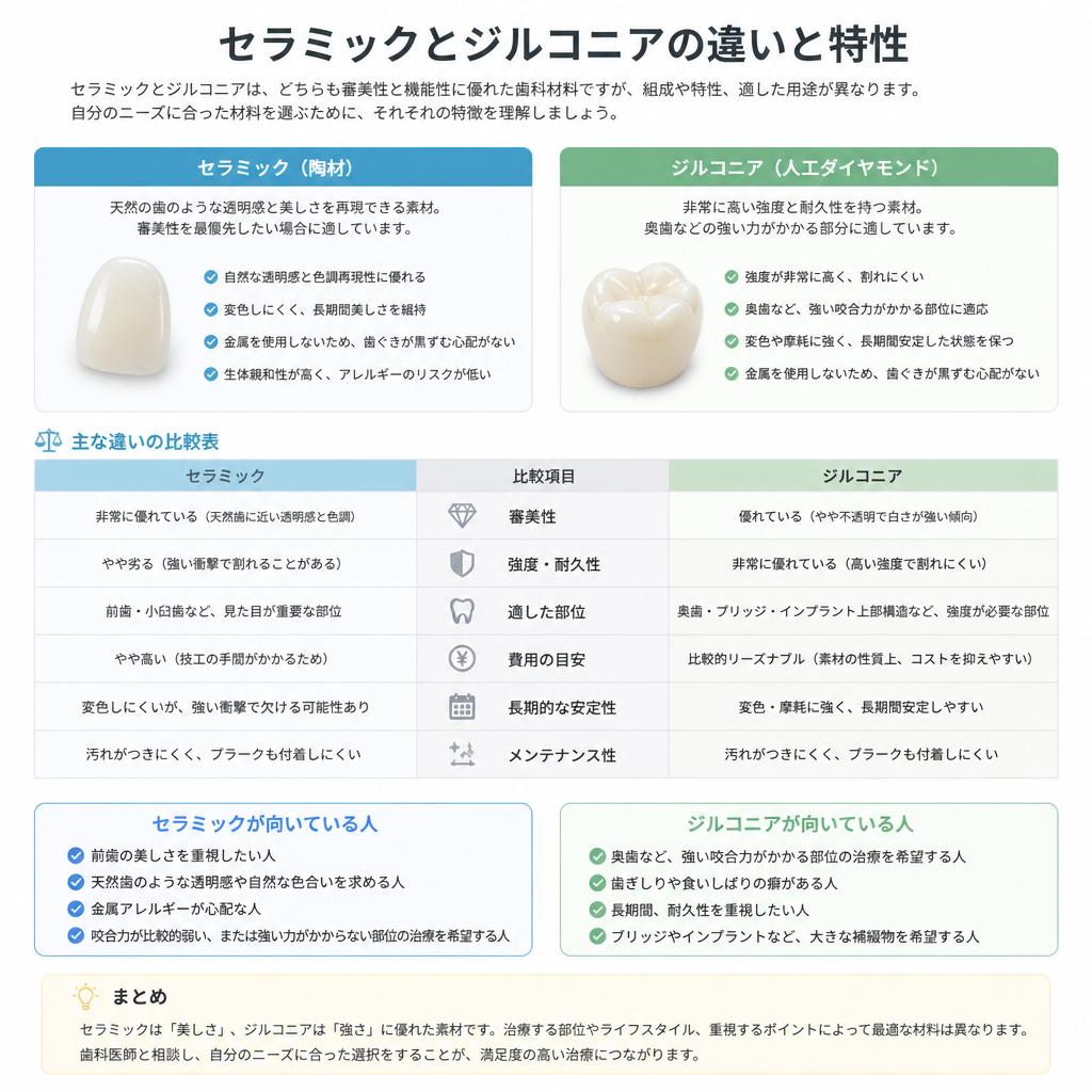 セラミック治療との違い