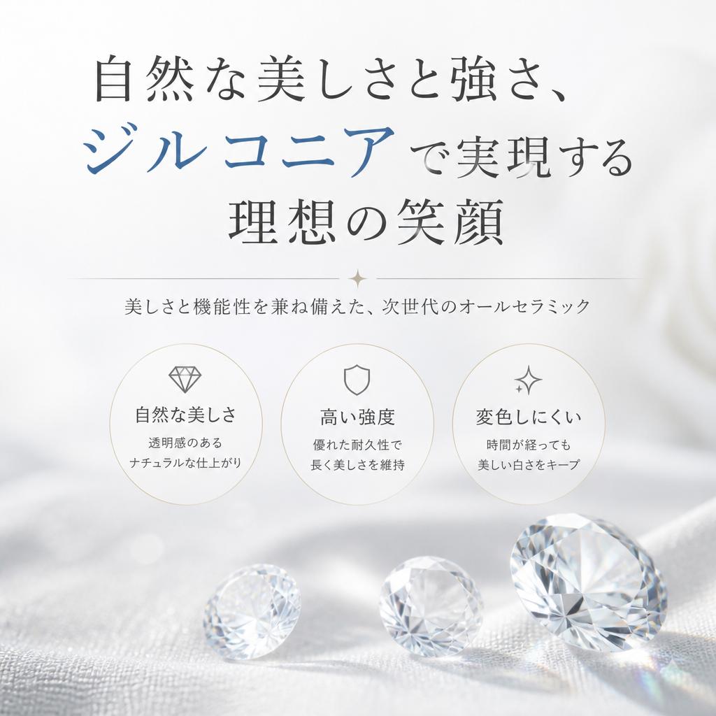 自然な美しさと強さ、ジルコニアで実現する理想の笑顔