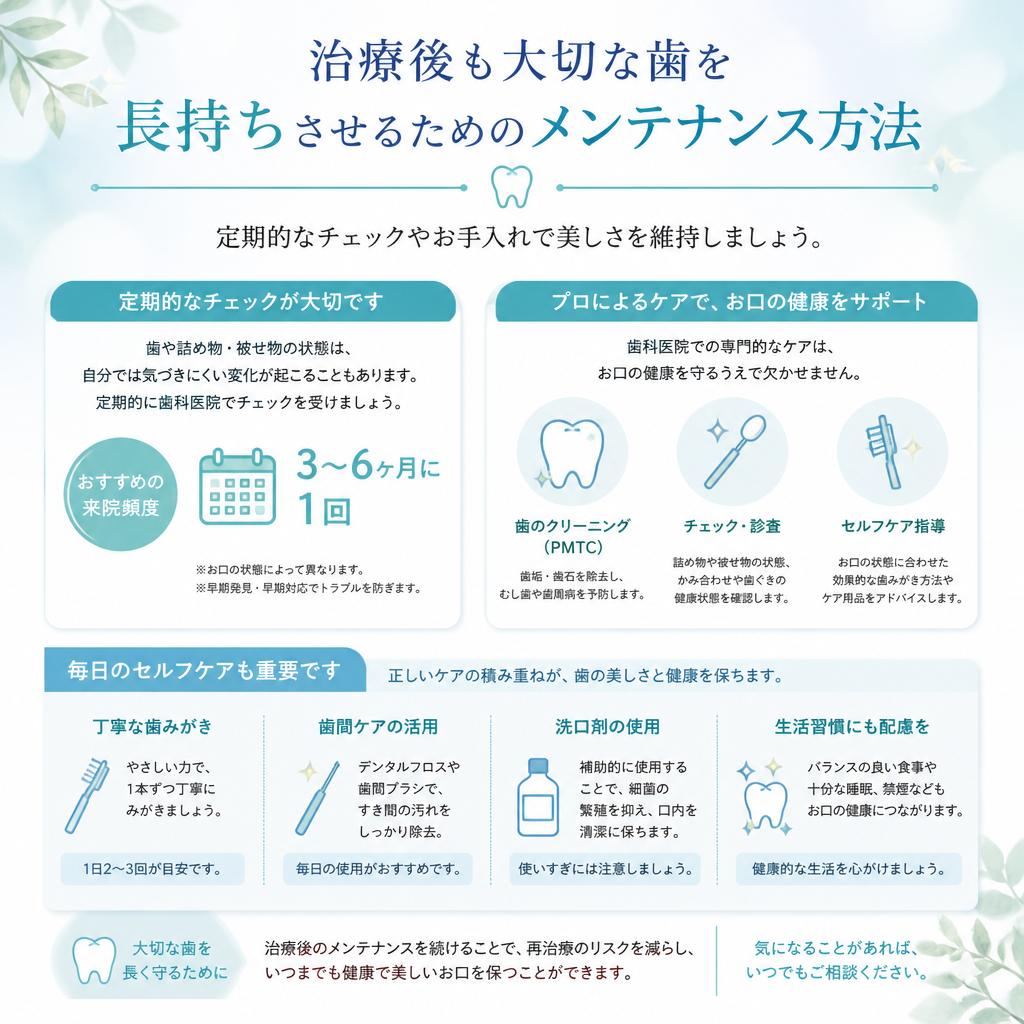 メンテナンスとアフターケア