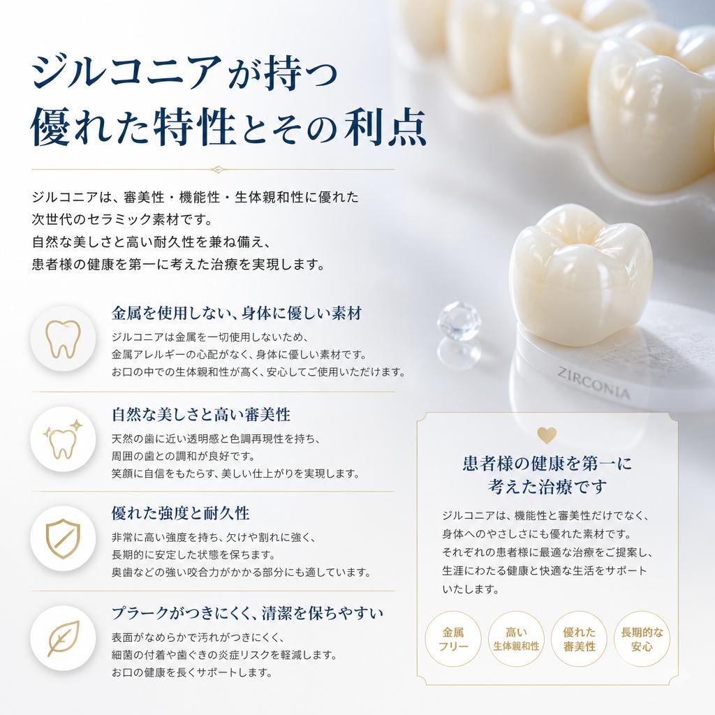 なぜジルコニアが選ばれるのか