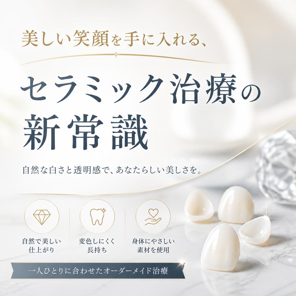 美しい笑顔を手に入れる、セラミック治療の新常識