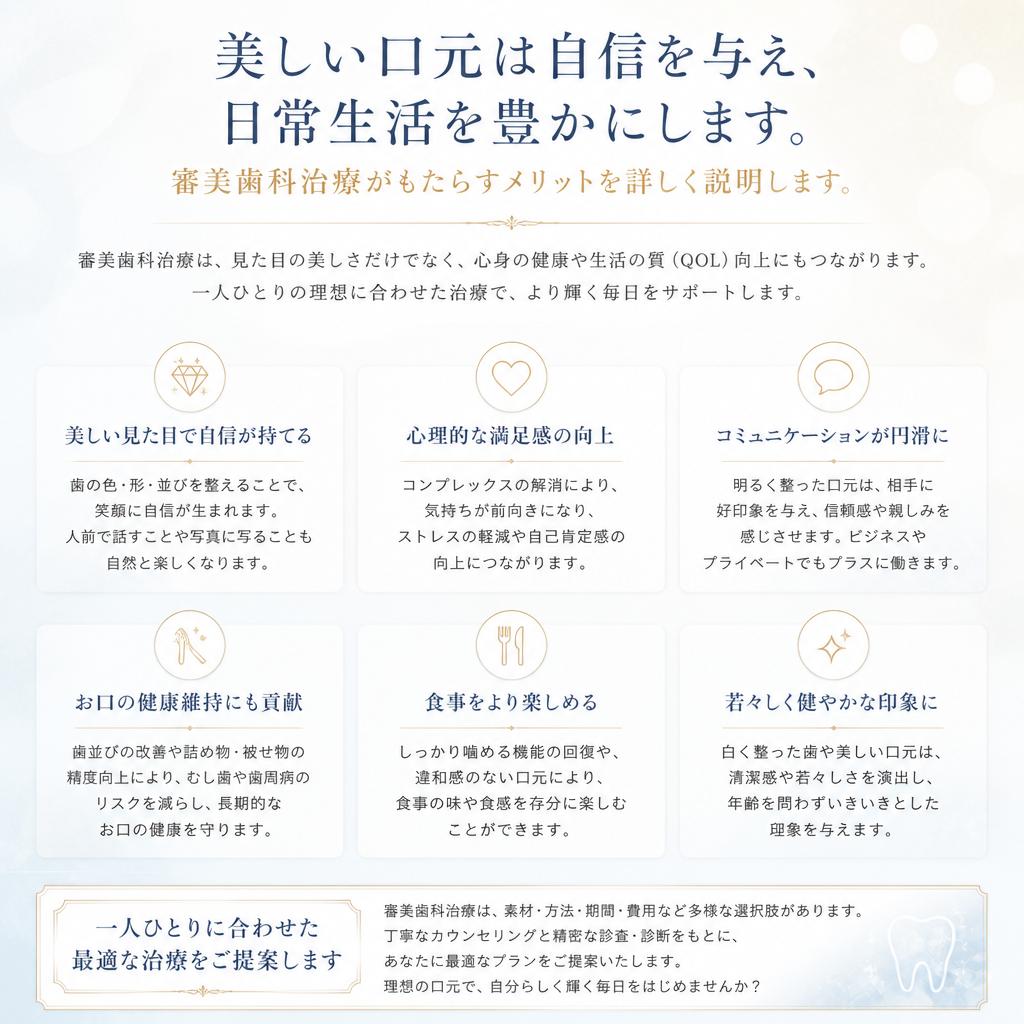 審美歯科治療の必要性