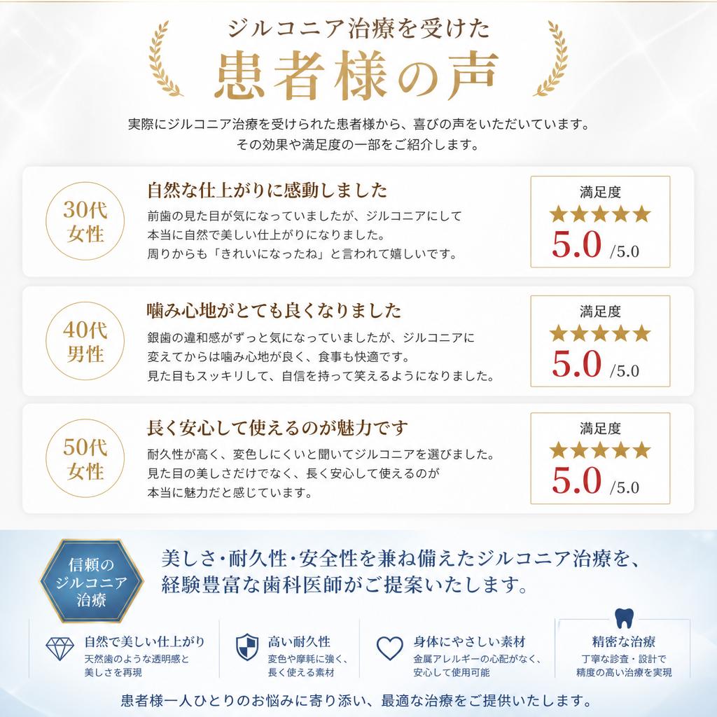患者様の声—実績と信頼