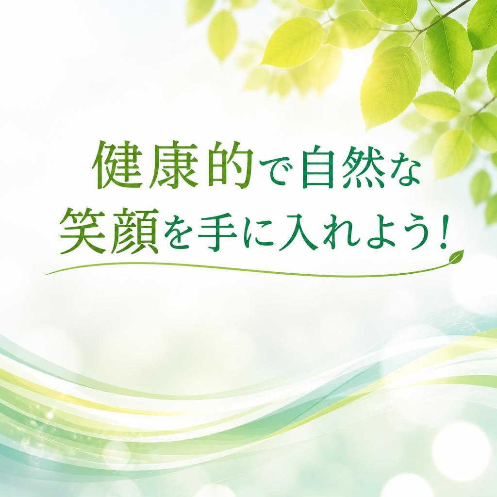 健康的で自然な笑顔を手に入れよう！