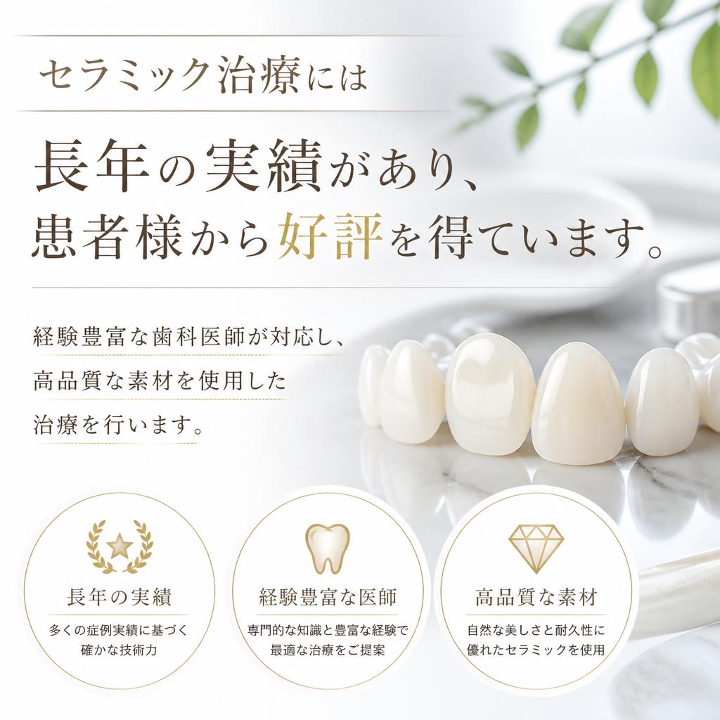 セラミック治療の安心と実績