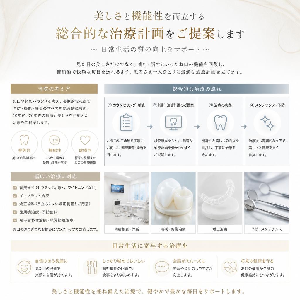 見た目の美しさだけでなく機能性も考慮