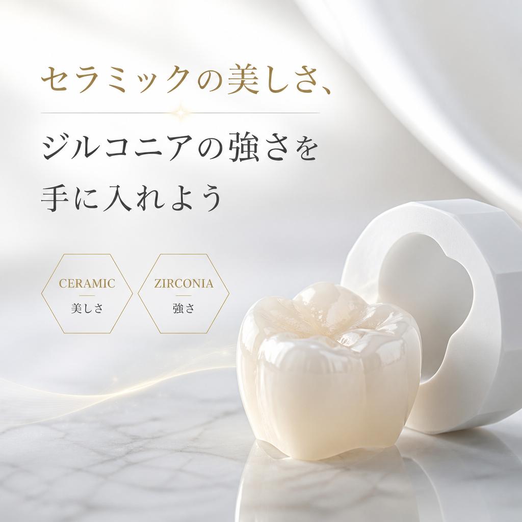 セラミックの美しさ、ジルコニアの強さを手に入れよう